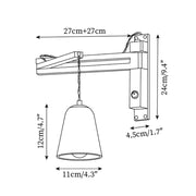 Wall Lamp with Travertine Cylinder Shade for Minimalist Ambiance