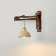 Wall Lamp with Travertine Cylinder Shade for Minimalist Ambiance