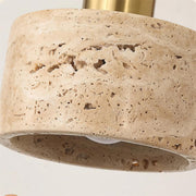 Wall Lamp with Travertine Cylinder Shade for Minimalist Ambiance