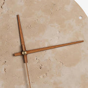 Wall Lamp Travertine Clock with Modern Minimalist Style Natural