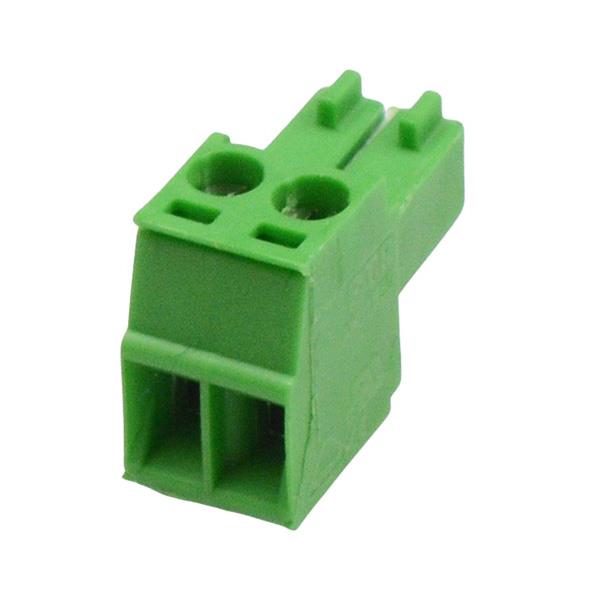 2-Way 3.5mm Right Angle Pluggable Terminal Block Green 8A 300V