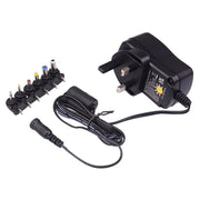 1A Variable Voltage 3-12V Plugtop Power Supply 3-Pin UK 12W