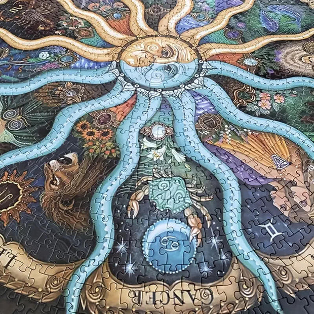 1000‑Piece Round Astrology Puzzle – Star Sign Magic