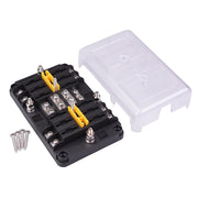 12 Way Dual Battery Standard Blade Fuse Box + Negative Busbar 100A