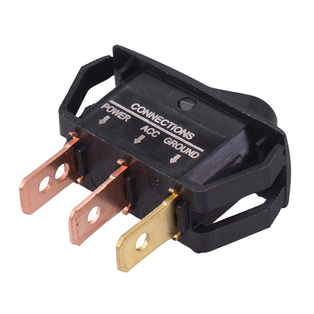 Yellow 12V LED Rectangle Rocker Switch 25A SPST R13-242L-01