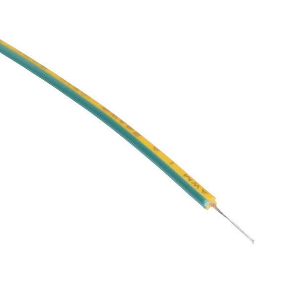 Yellow / Green UL1015 24AWG 11/0.16mm Tinned Copper Stranded Wire (price per metre)