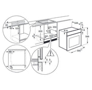 Zanussi ZOPNX6XN Single Oven Electric Built In in Stainless Steel GRADE A