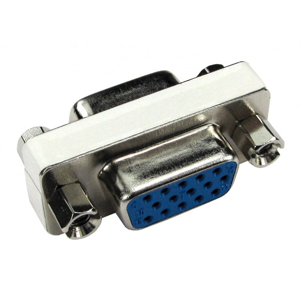15 Pin VGA Female to 15 Pin VGA Female Slimline Gender Changer