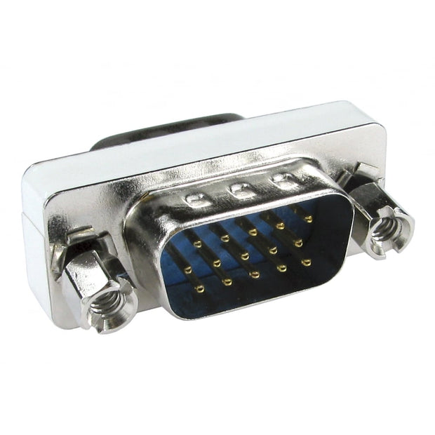 15 Pin VGA Male to 15 Pin VGA Male Slimline Gender Changer