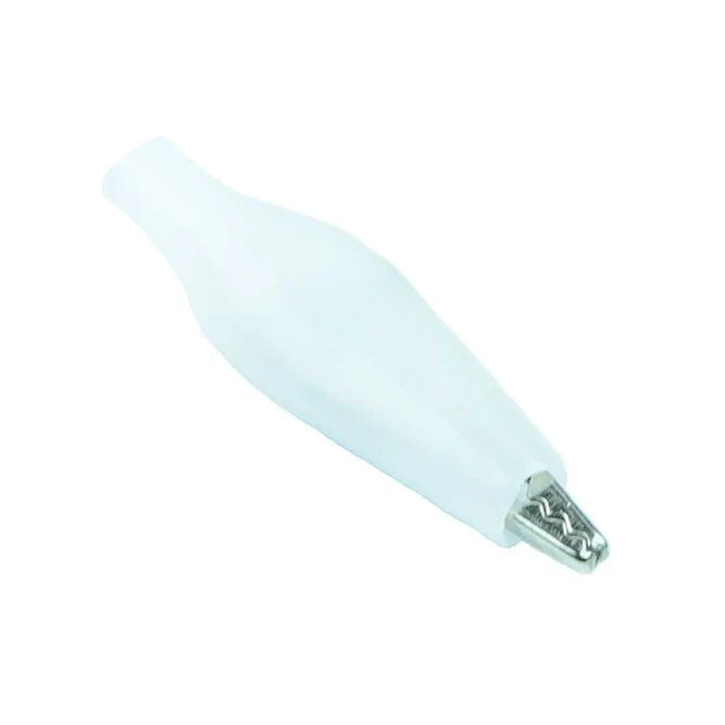 White Miniature Alligator Clip 27mm