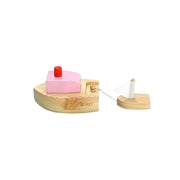 Wooden Wind Up Boat for Tiny Hands