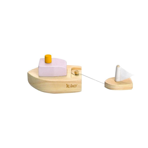 Wooden Wind Up Boat for Tiny Hands