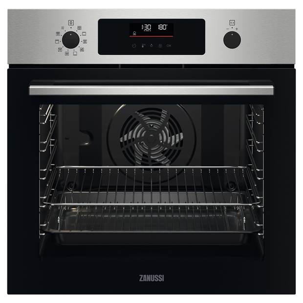 Zanussi ZOPNX6XN Single Oven Electric Built In in Stainless Steel GRADE A